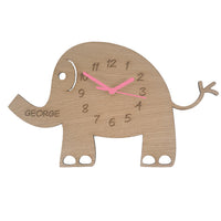 Elephant Wooden Clock