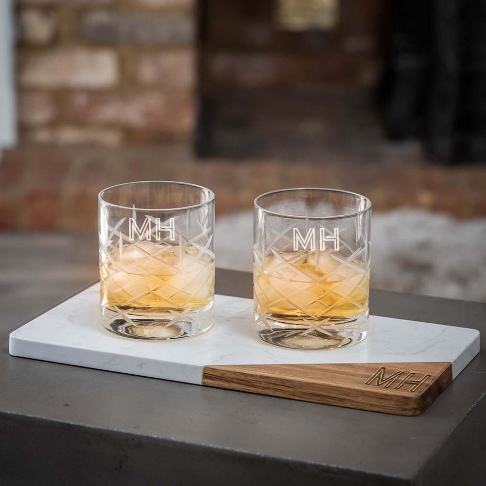 Whisky Glass Tray Set