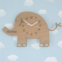 Elephant Wooden Clock