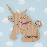 Unicorn Wooden Clock