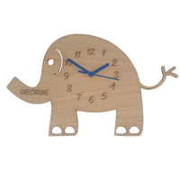 Elephant Wooden Clock