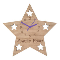 Star Wooden Clock