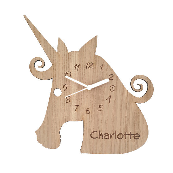 Unicorn Wooden Clock