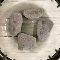 Glass Bowl with Personalised Pebbles