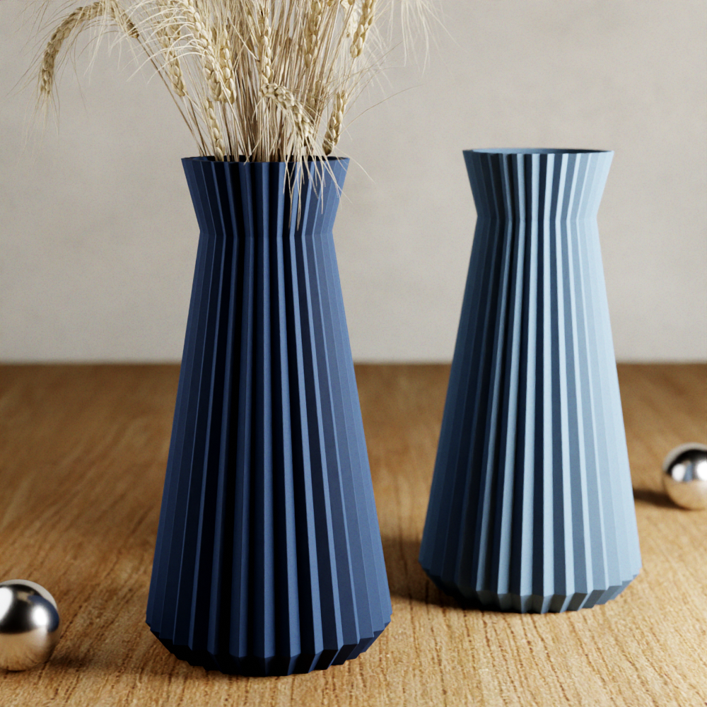 3D Printed - Natural Wood Large 'Haven' Vase for Dried Flowers