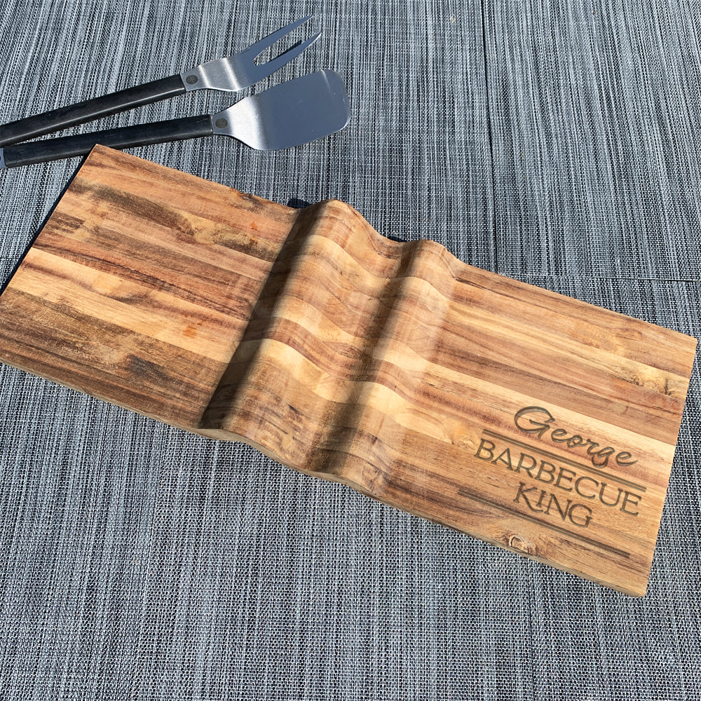 'BBQ King' Large Wave Serving Board