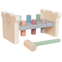 Wooden Teddy Hammer and Peg Toy