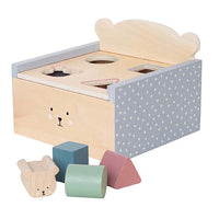 Wooden Teddy Shape Sorter Box