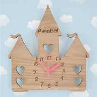 Castle Wooden Clock