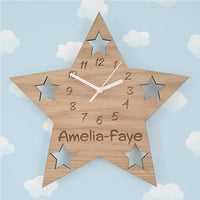 Star Wooden Clock