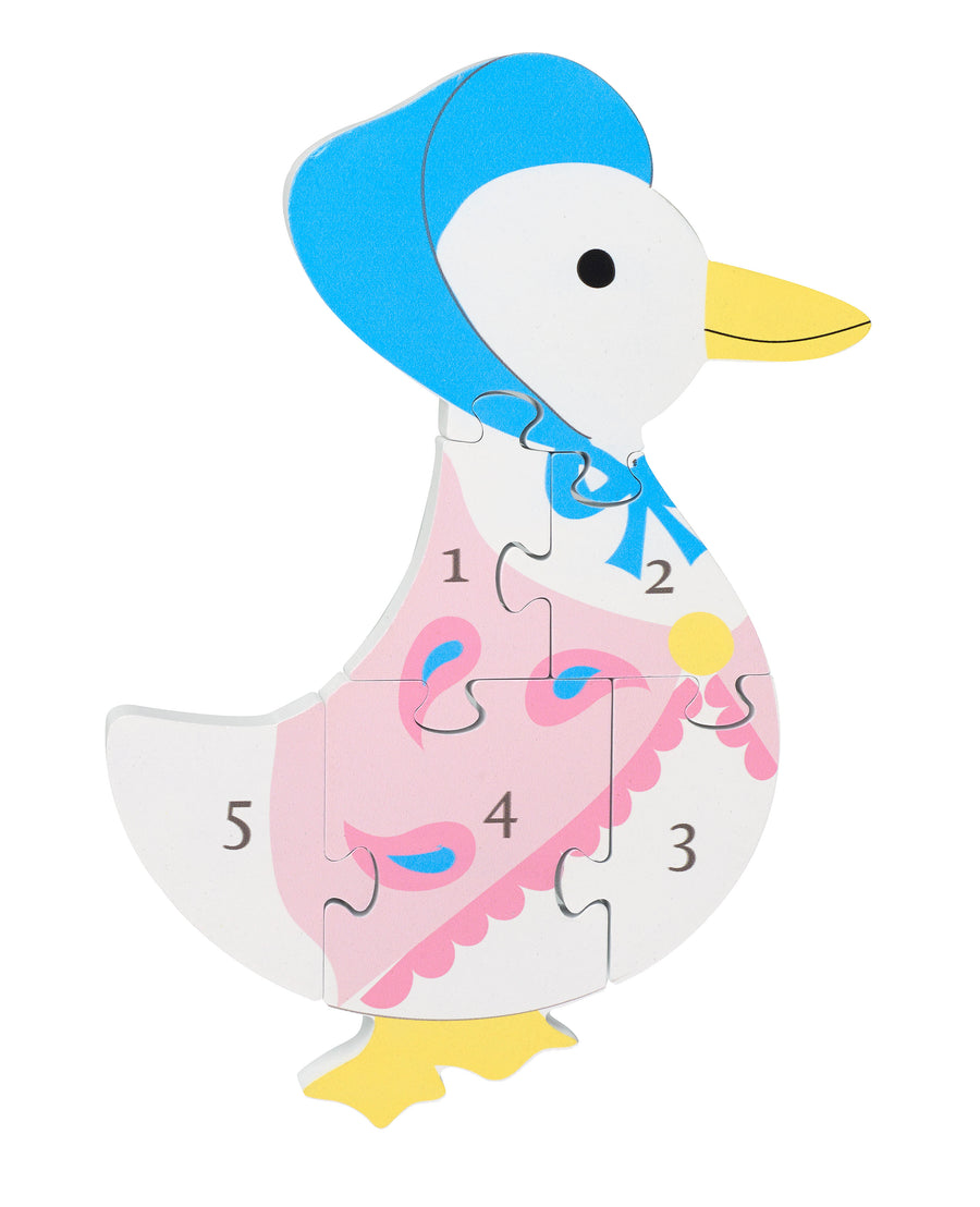 Wooden Jemima Puddle-Duck Number Puzzle