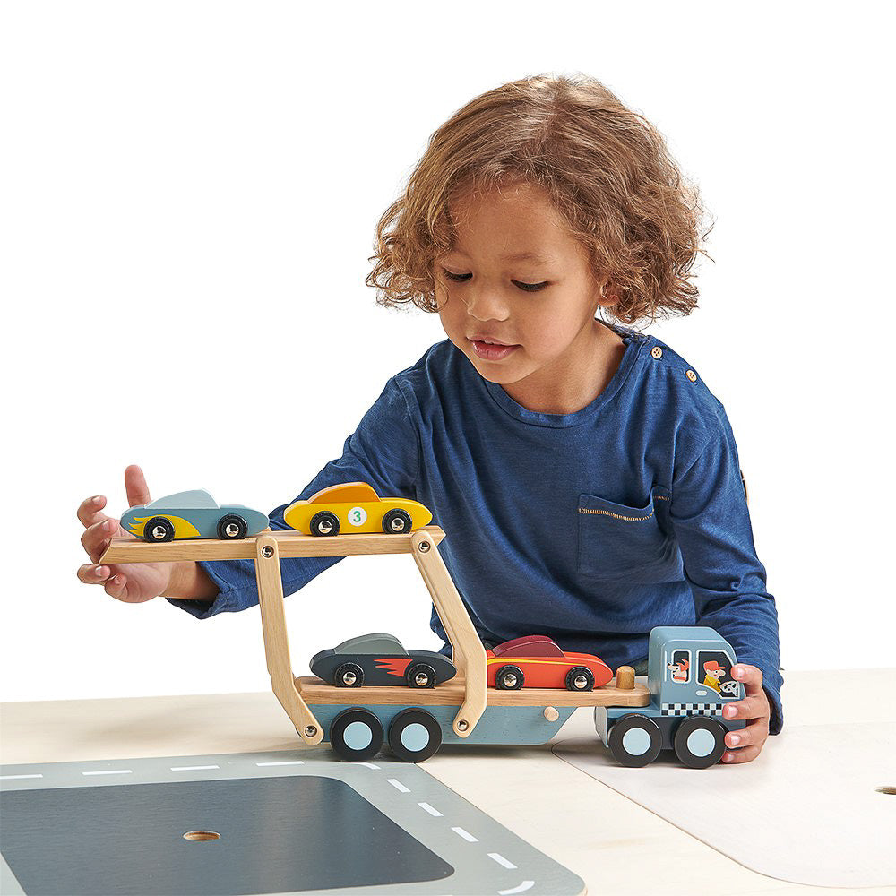 Wooden Toy Car Transporter