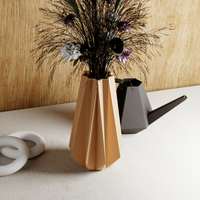 3D Printed Natural Wood Large 'TIMBER' Vase for Dried Flowers