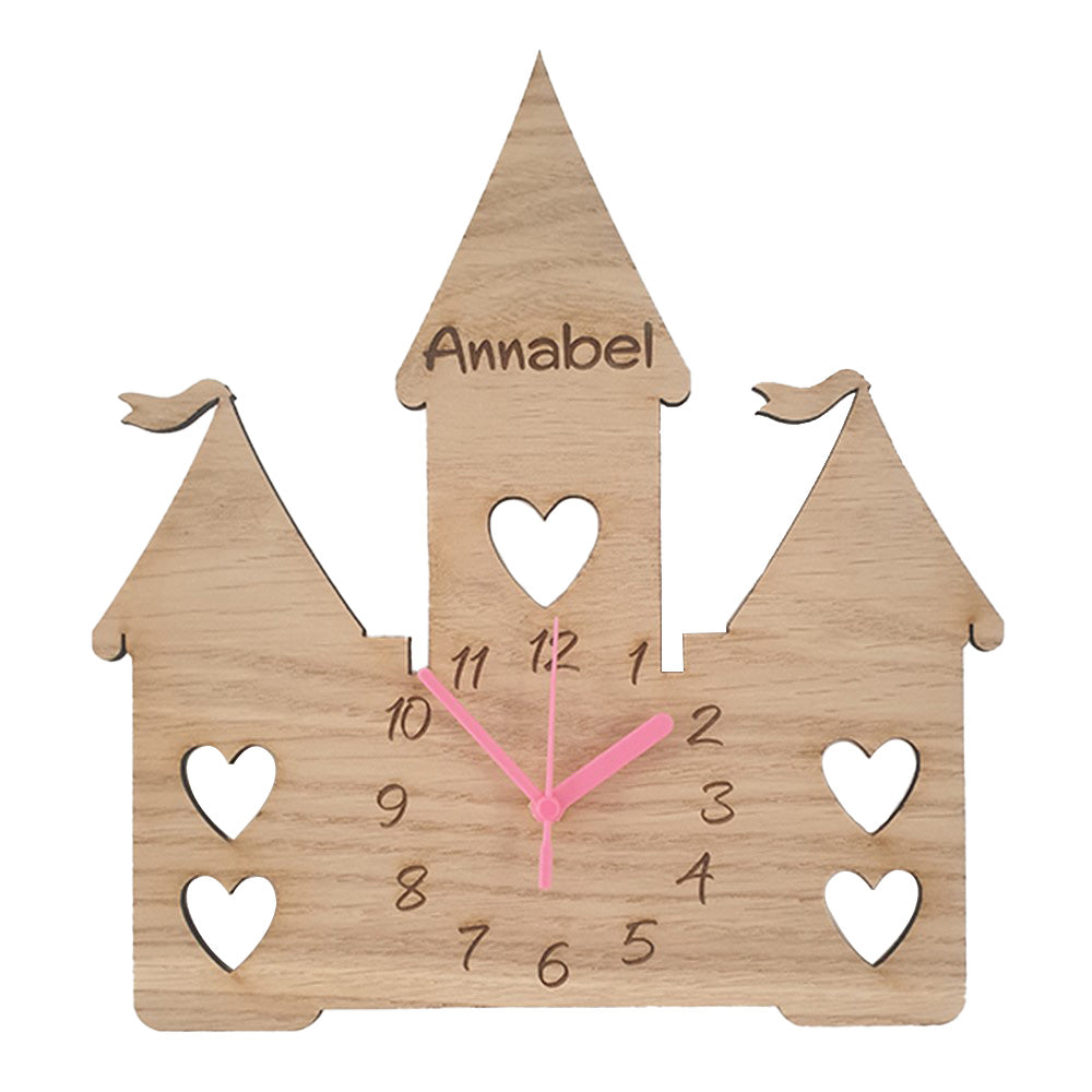 Castle Wooden Clock