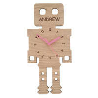 Robot Wooden Children's Clock