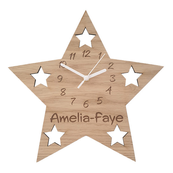 Star Wooden Clock